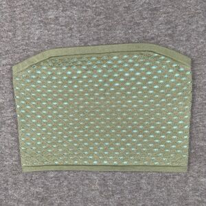 NWT Aerie Crochet Tube‎ Top Womens M Green Textured Strapless Trendy